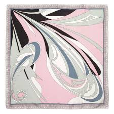 Emilio Pucci Scarves Swirl Paisley And Geometric Print Scarf Ep105