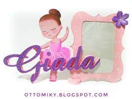 Otto Miky Cornice Portafoto Ballerina Con Nome Portafoto Cornici Ballerina
