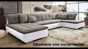 Couch wohnlandschaft bettsofa schlafcouch ab lager lagerverkauf bei ebay. U Wohnlandschaft Sofa Couch Wohnzimmer Strukturstoff Leder Imitat Sw Youtube