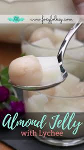 Easy And Delicious Almond Jelly With Lychees Video Recipe Video In 2020 Almond Jelly Asian Desserts Almond Flavor