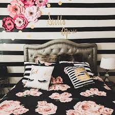 Black And Pink Roses Bedding Pin On Violet S New Room Ideas