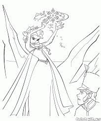 , anna, boyama, elsa, frozen, karlar, sayfası, ülkesi, ve. Coloring Page Magic Elsa