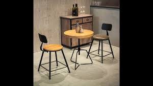 Small Household Iron Art Solid Wood Dining Table Nordic Cafe Restaurant Round Table Table Tableandcha Solid Wood Dining Table Wood Dining Table Coffee Table