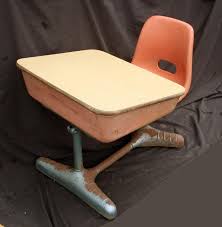 Art Deco Vintage Retro Old Antique Krueger Metal Steel Child Kid Student School Desk Storage Wood Wooden Table Swivel Chair Vintage School Desk Vintage Old Antiques