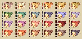 Color Palette Hair By Runmry Pixel Art Pixel Art Characters Pixel Art Tutorial
