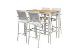 Plastic is a very easy material to clean and it is tough and wears very. Fina 5pce Bar Setting White Outdoor Bar Settings Outdoor Dining