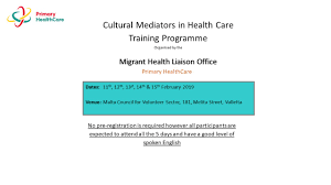 This course explores why primary health care is central for achieving health for all. Cultural Mediators In Primary Health Care