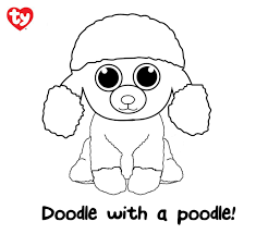 Can You Give Rainbow The Poodle Some Color Http Bit Ly 2moieoq Baby Coloring Pages Cartoon Coloring Pages Beanie Boo