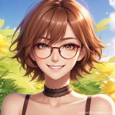 big hazel doe eyes and a curvy figure Prompts