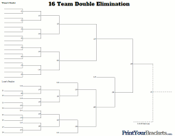 Simply fill in the names, then advance the winners to the next bracket until a final winner is announced. 16 Team Double Elimination Printable Tournament Bracket