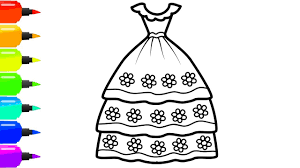 Your own fancy unicorn coloring page printable coloring page. Cute Dress With Colorful Flower Coloring Page Skirt Coloring Book Youtube