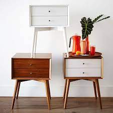 Amariana mid century modern nightstands set of 2 gdfstudio. Mid Century Nightstand