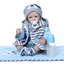 Comprar Bonecas E Acessorios 50cm Lifelike Bebe Doll Reborn Baby Boy Doll Realistic Silicone Soft Touch Adorable Real Newborn Baby Size Cuddly Baby