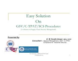 Check spelling or type a new query. Gsv C Tpat Scs Presentation
