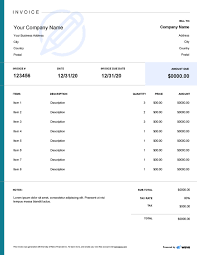 Logo Design Invoice Template Wave Invoicing
