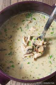 Easy Low Carb Creamy Chicken Mushroom Soup Recipe Aspicyperspective Keto Chicken Mushroom Soup Recipe Mushroom Soup Recipes Mushroom Chicken