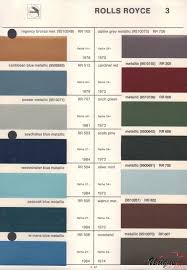 Rolls Royce Paint Chart Color Reference