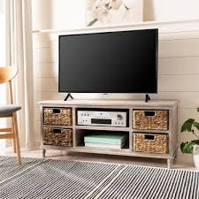 Maybe you would like to learn more about one of these? Safavieh American Home 47 In Vintage White Wood Tv Stand Fits Tvs Up To 45 In With Cable Management Amh5745e The Home Depot