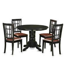 Dongguan shin din metal & plastic products co, or made by: Small Kitchen Table Set With 4 Dining Table 4 Chairs 44 Black 5 Piece Walmart Com Walmart Com