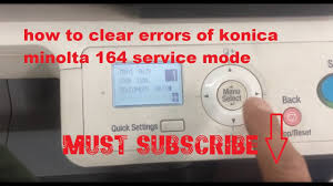 Product maintenance, operating principles, troubleshooting, disassembly and assembly, error codes, connector summary. How To Clear Errors Of Konica Minolta 164 Service Mode Youtube