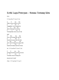 C g am em f c am g (2x). Lirik Lagu Peterpan Semua Tentang Kita Intro
