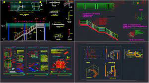 Steel Staircase Autocad Plan With Metal Stringers Architecture Admirers Autocad Staircase Architecture