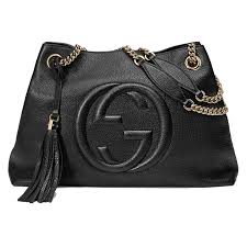 Gucci - Black Leather Soho Chain Tote