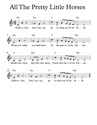 Free Lead Sheet All The Pretty Little Horses Lullaby Lyrics Teaching Music Music Lessons