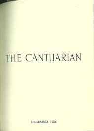 The Cantuarian December 1986 August 1987 By Oks
