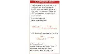 do not overlook watt density 2003 08 01 process heating