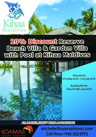 Kihaa maldives is easy to access from the airport. Pin On Special Maldives Packages 2017 2018