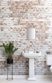 Painted White Brick Wall Mural Industrial Style Muralswallpaper In 2020 Brick Wallpaper Faux Brick Walls Brick Wallpaper Mural