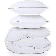 Parure de lit 3 pièces : Idmarket Couette 240x220 Cm 2 Oreillers En Plume D Oie 500g M Anti Acarien Amazon Fr Cuisine Maison