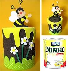 Resultado de imagem para porta lapis com lata de leite ninho