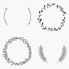 Black Leafy Frame Set Transparent Png Free Image By Rawpixel Com Marinemynt Hand Embroidery Patterns Flowers Frame Set Wreath Drawing