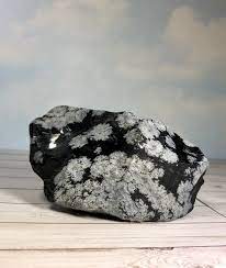 Large Lovely Snowflake Obsidian 282g Rough Stone Large Etsy Snowflake Obsidian Obsidian Snowflake Pattern