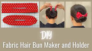 Lotus hair bun holder brass hair cage long hair holder gold u shaped hair pin. How To Make Diy Fabric Hair Bun Maker And Holder Mono Magic Youtube
