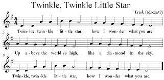Twinkle Twinkle Little Star Recorder Sheet Music Beginners