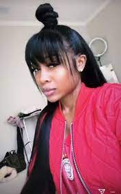 40 best haircuts with bangs to inspire your next trendy hairstyle. Pin By Ahjanae Somerville On Hair Beauty Protective Styles Curly Hair With Bangs Curly Hair Styles Naturally Hairstyles With Bangs