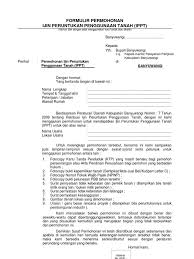 Contoh surat edaran permohonan izin. Form An Ijin Peruntukan Penggunaan Tanah