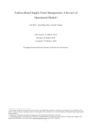 Our experts are available 24/7 to help customers send their jobs on time, even if they only have high end fashion retail cover letter 12 hours left before . Pdf Fashion Retail Supply Chain Management A Review Of Operational Models