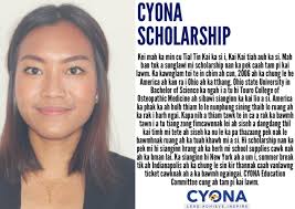 Congratulations Spring 2019 Awardees!! Chin Youth Organization of North  America is proud to announce the Spring Scholarship 2019 recipients. Again,  congratulations 🎉!!! Mercyvannunpar Zathang, Ṭial TinKai, & Esther Par