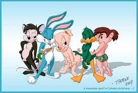 anthro buster bunny duck fur furry hamton j pig human male male  only mammal montana max multiple males pig plucky duck rabbit rat rodent  roderick rat thorne tiny toon