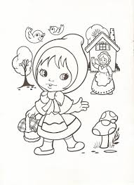 Caperucita Roja Para Colorear