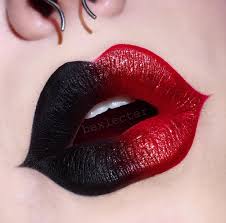 Black And Red Lipstick Black And Red Lipstick Color Bold Lip Art Plump Natural Lips Two Tone Ombre Lip Color Lipart Makeup Black Red Red Lipstick Color Natural Lips Lip Art