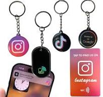 Epoxy NFC Keychain Door Access Control Metal RFID Keyfob Wholesale