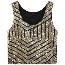 Black And Gold Top Womens Yoins Gold Striped Crop Vest With Sequins 60 Myr Liked On Polyvore Featuring Tops Shirts Crop Tops Cro Cropped Vest Black Crop Top Tank Black Sequin Top