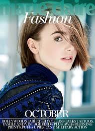 Lily Collins by David Roemer for Marie Claire UK