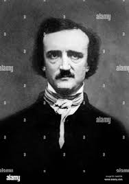 Edgar Allan Poe. Portrait of the American writer, Edgar Allan Poe (born Edgar  Poe; 1809-1849). From a daguerrotype by W.S. Hartshorn, 1848 Stock Photo