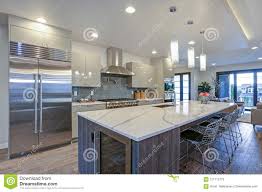 sleek modern kitchen design with a gray
